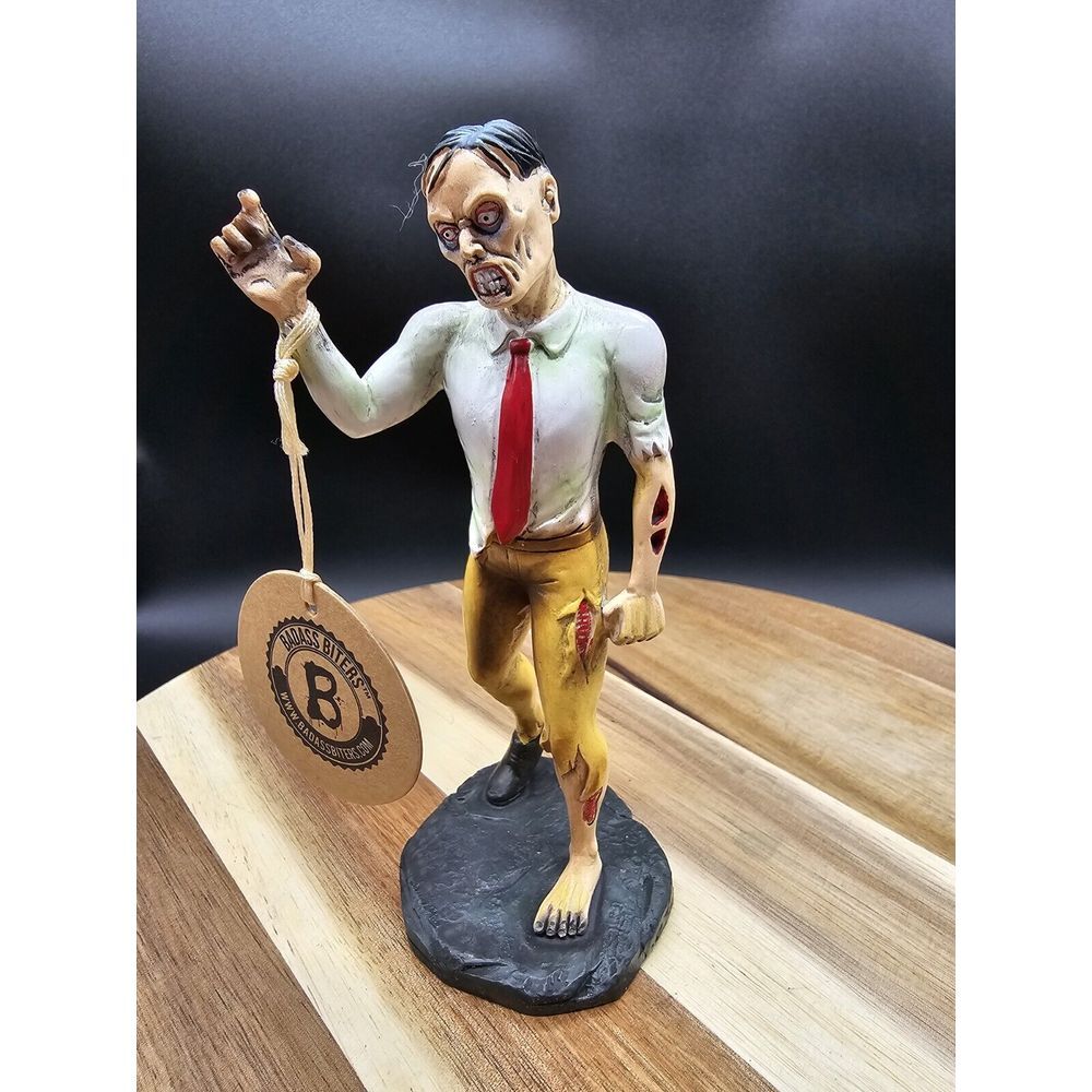 NWT Badass Biter Zombie Figurine Business Man With Shirt And Tie‎